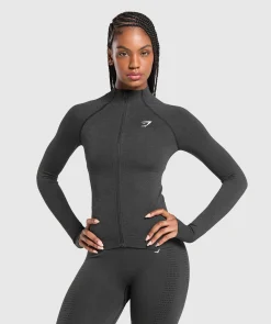DAMES Gymshark Bedekkende Sportkleding|Sportjacks*Vital Seamless Tight Tracktop