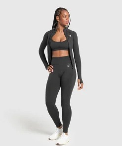 DAMES Gymshark Bedekkende Sportkleding|Sportjacks*Vital Seamless Tight Tracktop