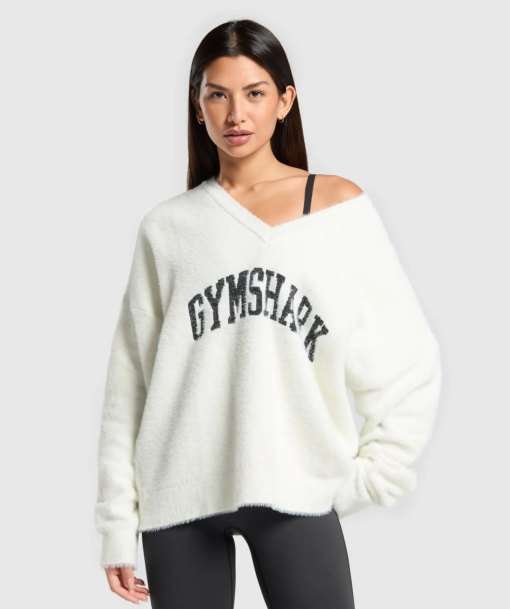 DAMES Gymshark Hoodies & Truien|Hoodies & Truien*V-Neck Knitted Jumper