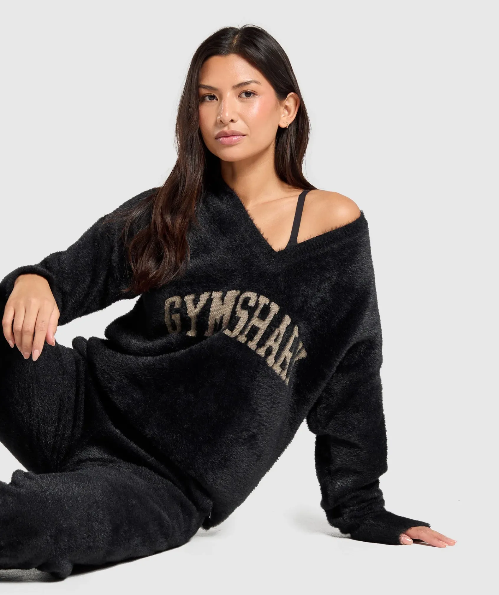 DAMES Gymshark Hoodies & Truien|Hoodies & Truien*V-Neck Knitted Jumper