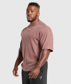 Heren Gymshark T-shirts*Waffle Oversized T-Shirt