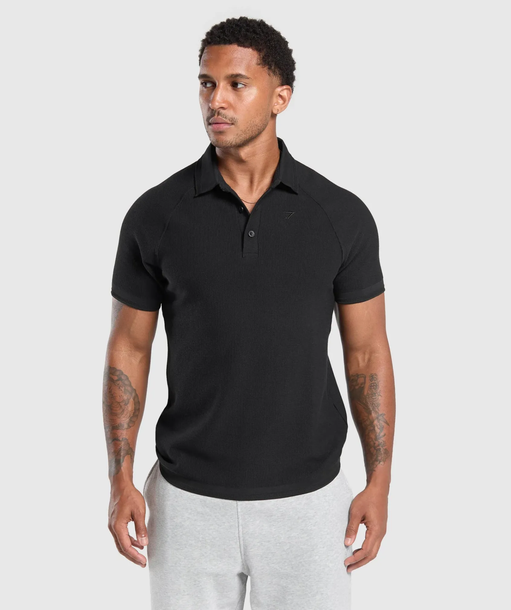 Heren Gymshark T-shirts*Waffle Polo Shirt
