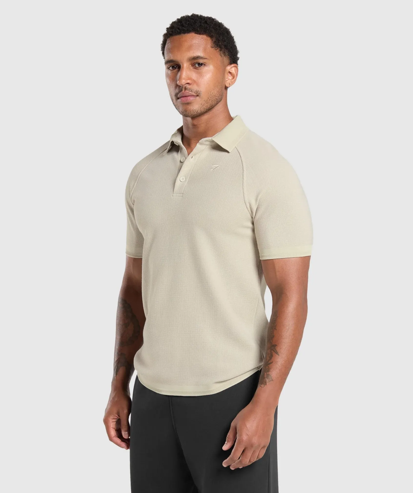 Heren Gymshark T-shirts*Waffle Polo Shirt