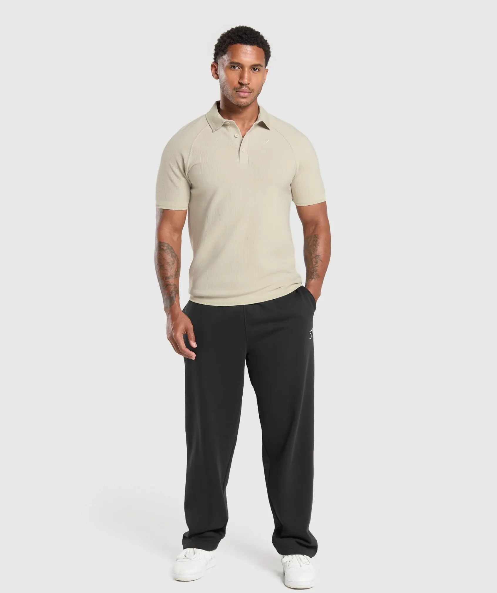 Heren Gymshark T-shirts*Waffle Polo Shirt