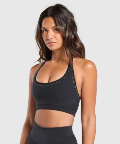 DAMES Gymshark Sport-bh's*Warp Knit Seamless Halter Neck Bralette
