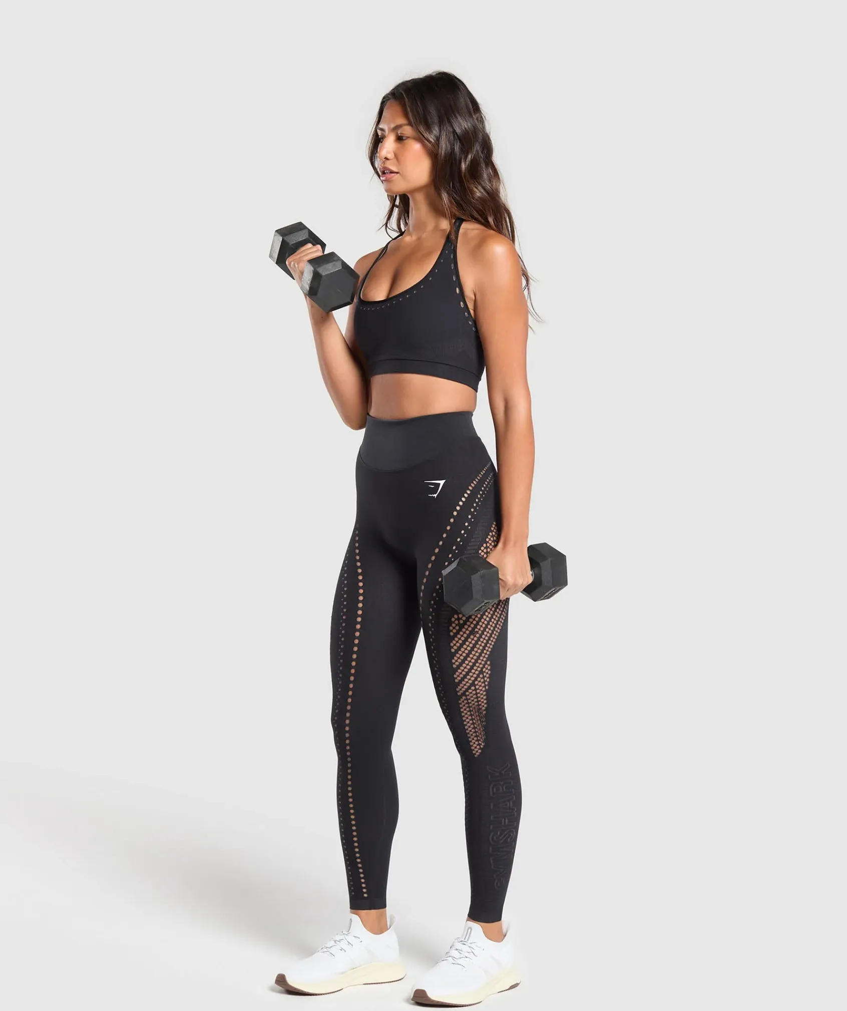 DAMES Gymshark Sport-bh's*Warp Knit Seamless Halter Neck Bralette