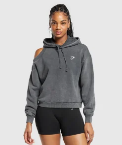 DAMES Gymshark Hoodies & Truien*Washed Cut Out Hoodie
