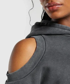 DAMES Gymshark Hoodies & Truien*Washed Cut Out Hoodie