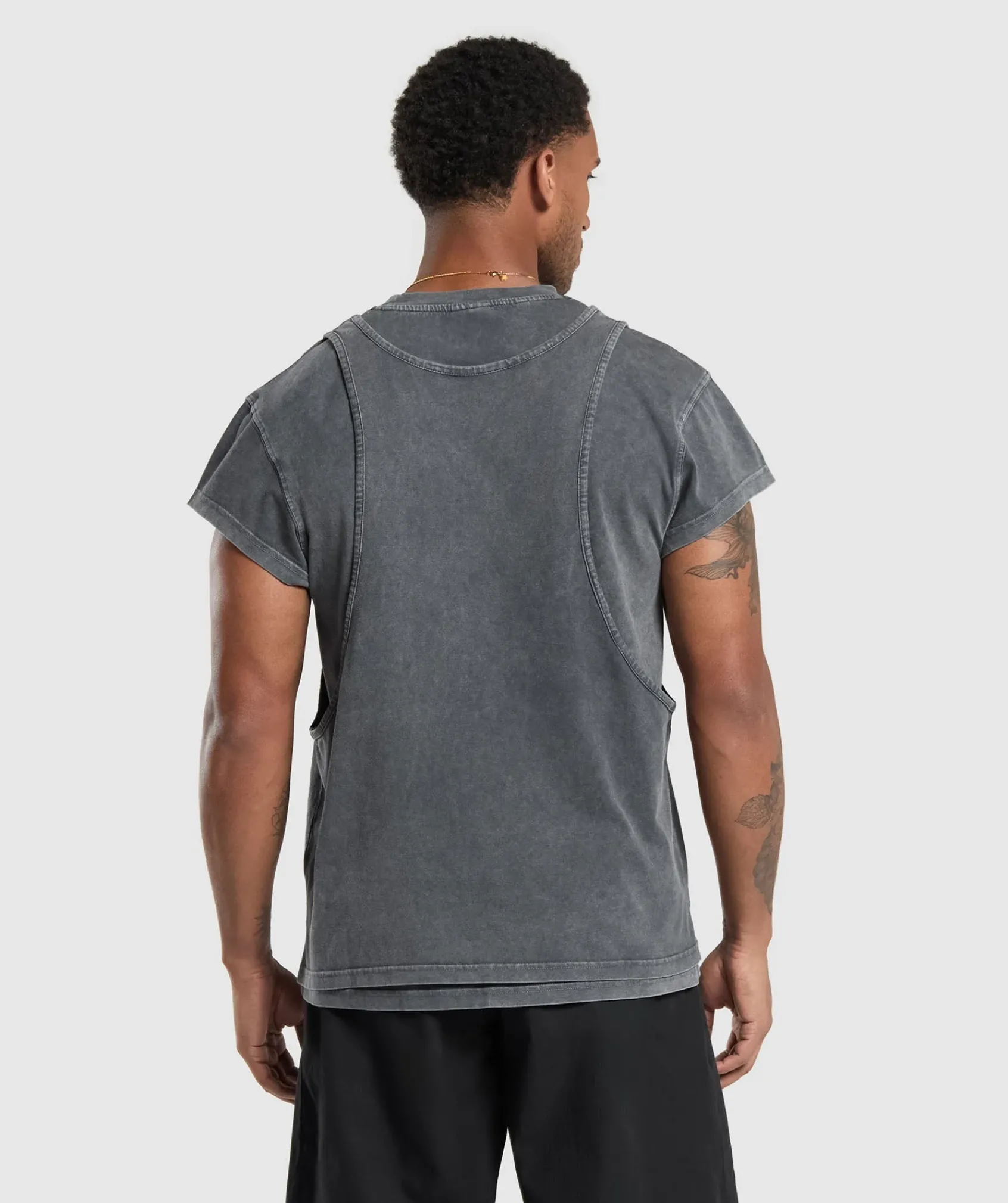 Heren Gymshark T-shirts*Washed Double Layer T-Shirt