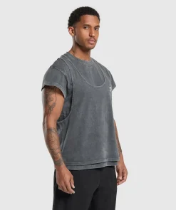 Heren Gymshark T-shirts*Washed Double Layer T-Shirt