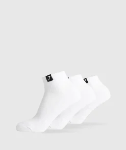 Gymshark Sportsokken|Enkelsokken*Woven Tab Quarter Socks 3pk