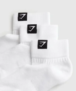 Gymshark Sportsokken|Enkelsokken*Woven Tab Quarter Socks 3pk