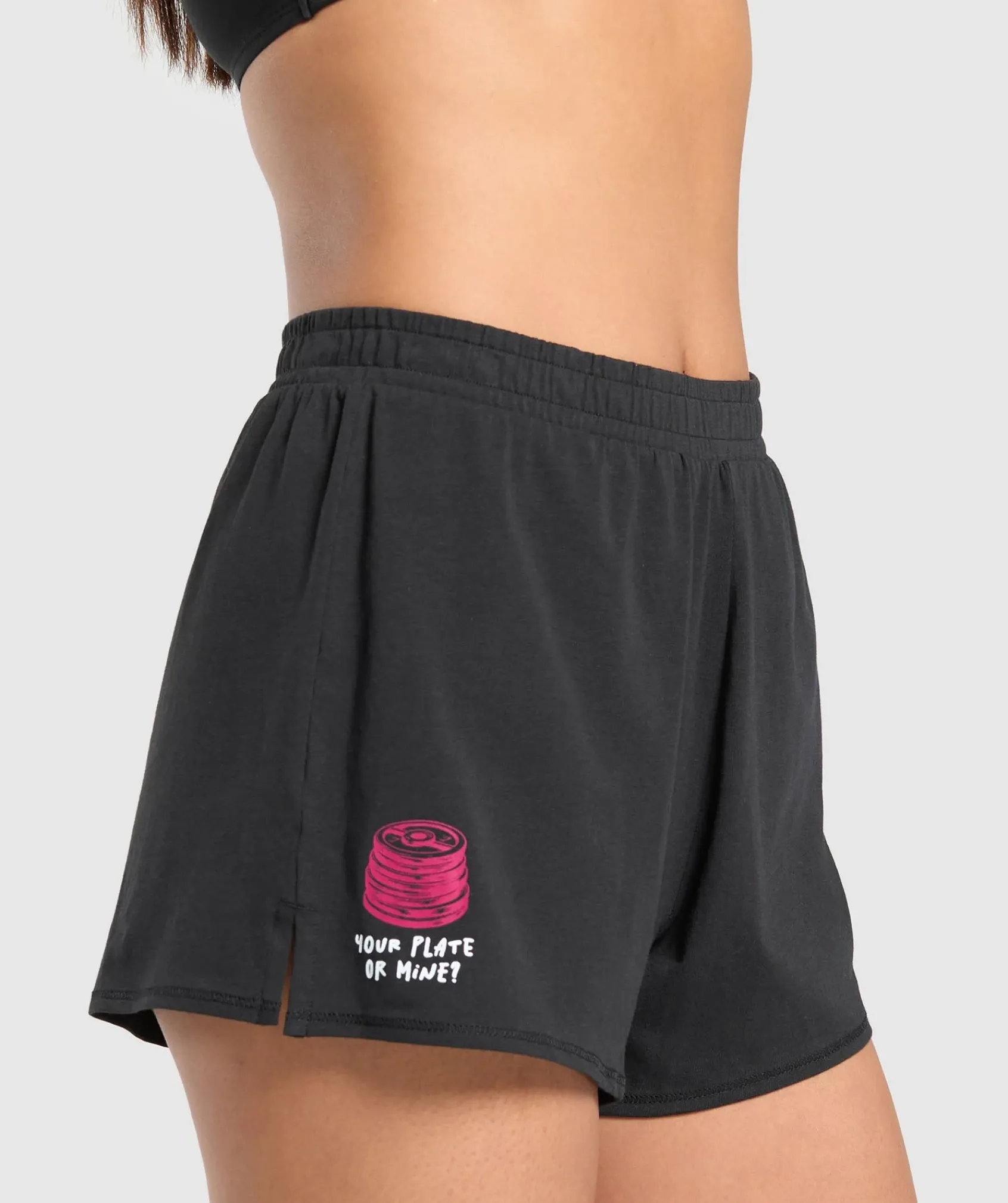 DAMES Gymshark Shorts*Your Plate or Mine Cotton Shorts