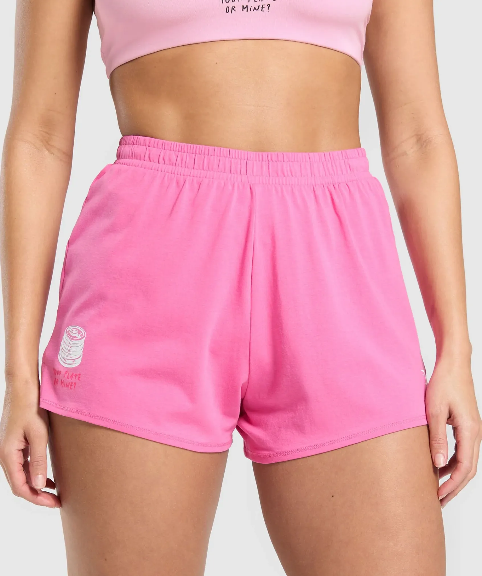 DAMES Gymshark Shorts*Your Plate or Mine Cotton Shorts